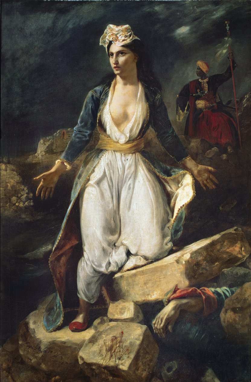La Grecia che muore sulle rovine di Missolungi, 1826 da Ferdinand Victor Eugene Delacroix