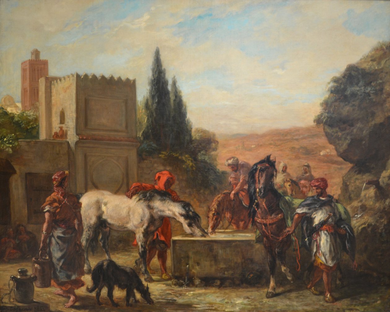 Cavalli a una fontana da Ferdinand Victor Eugene Delacroix