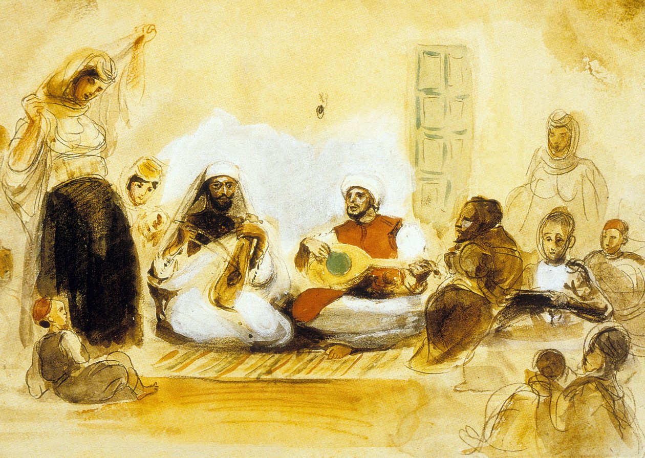 Musicisti ebrei, c.1832 da Ferdinand Victor Eugene Delacroix