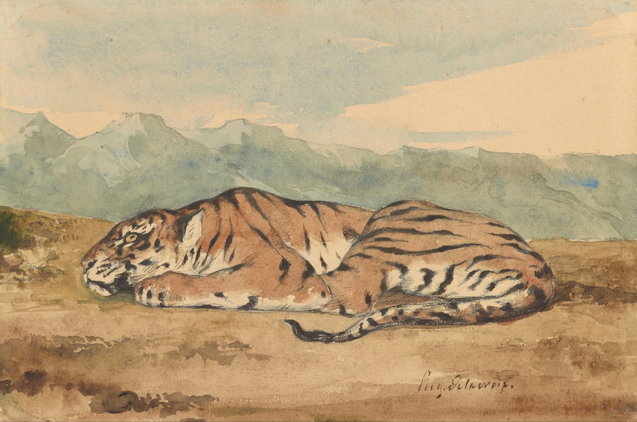 Tigre reale da Ferdinand Victor Eugene Delacroix