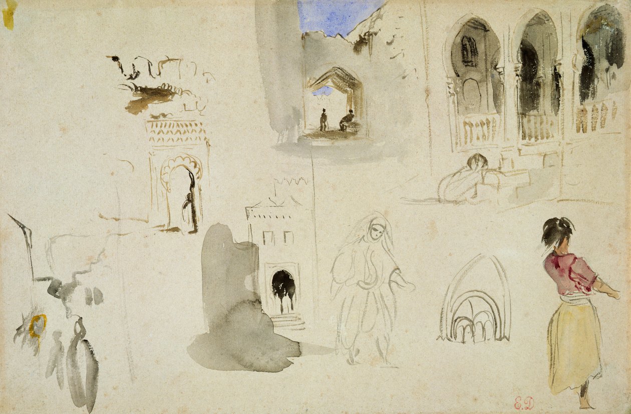 La Kasbah, Tangeri da Ferdinand Victor Eugene Delacroix