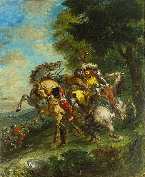 Weislingen catturato dagli uomini di Goetz da Ferdinand Victor Eugene Delacroix