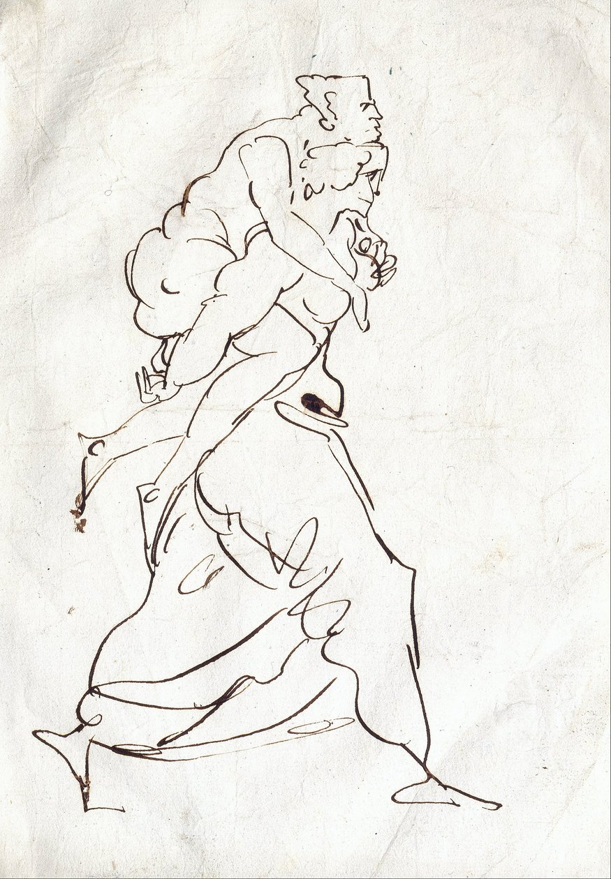 Enea e Anchise da Ferdinand Victor Eugene Delacroix