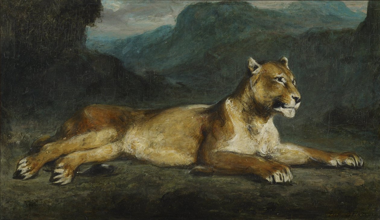 Leonessa inclinata da Ferdinand Victor Eugene Delacroix