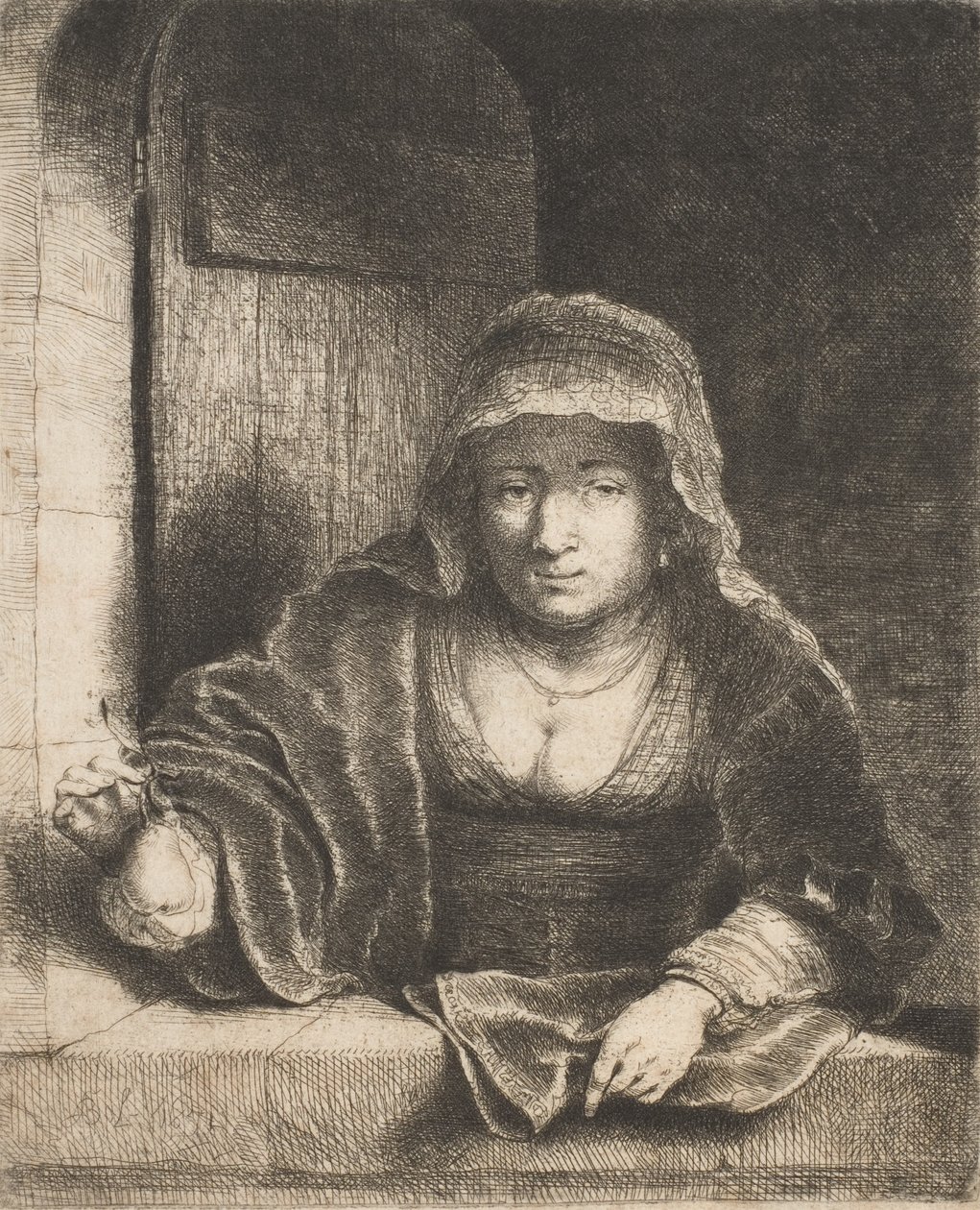Donna con una pera, XVII secolo da Ferdinand Bol