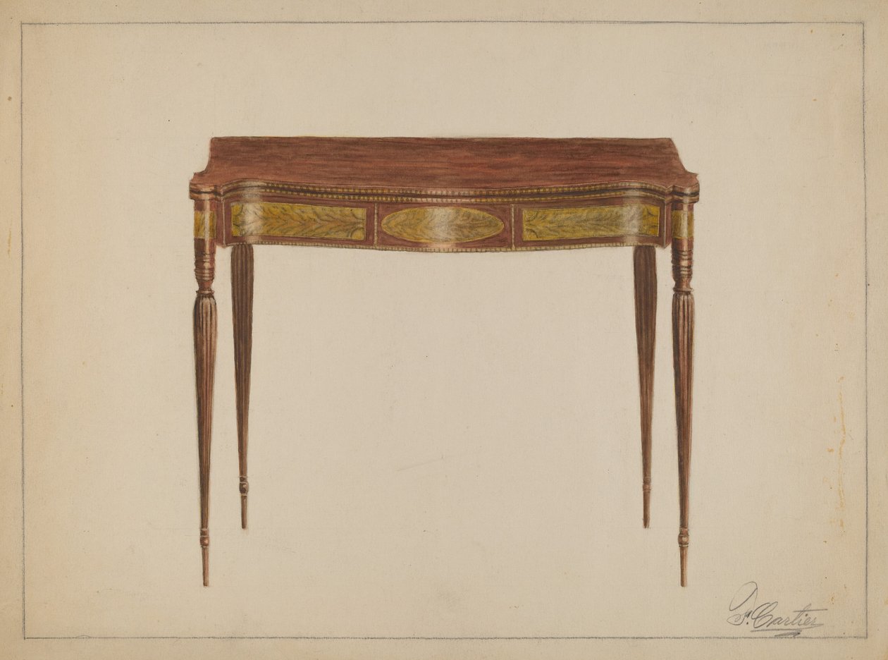 Tavolo da gioco da Ferdinand Cartier