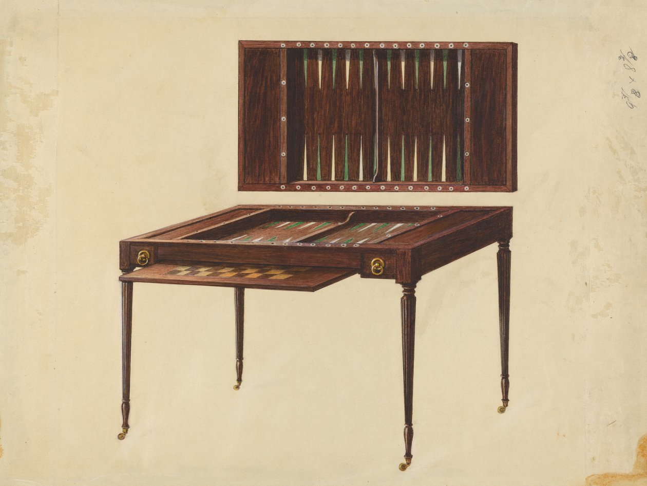 Tavolo da gioco da Ferdinand Cartier