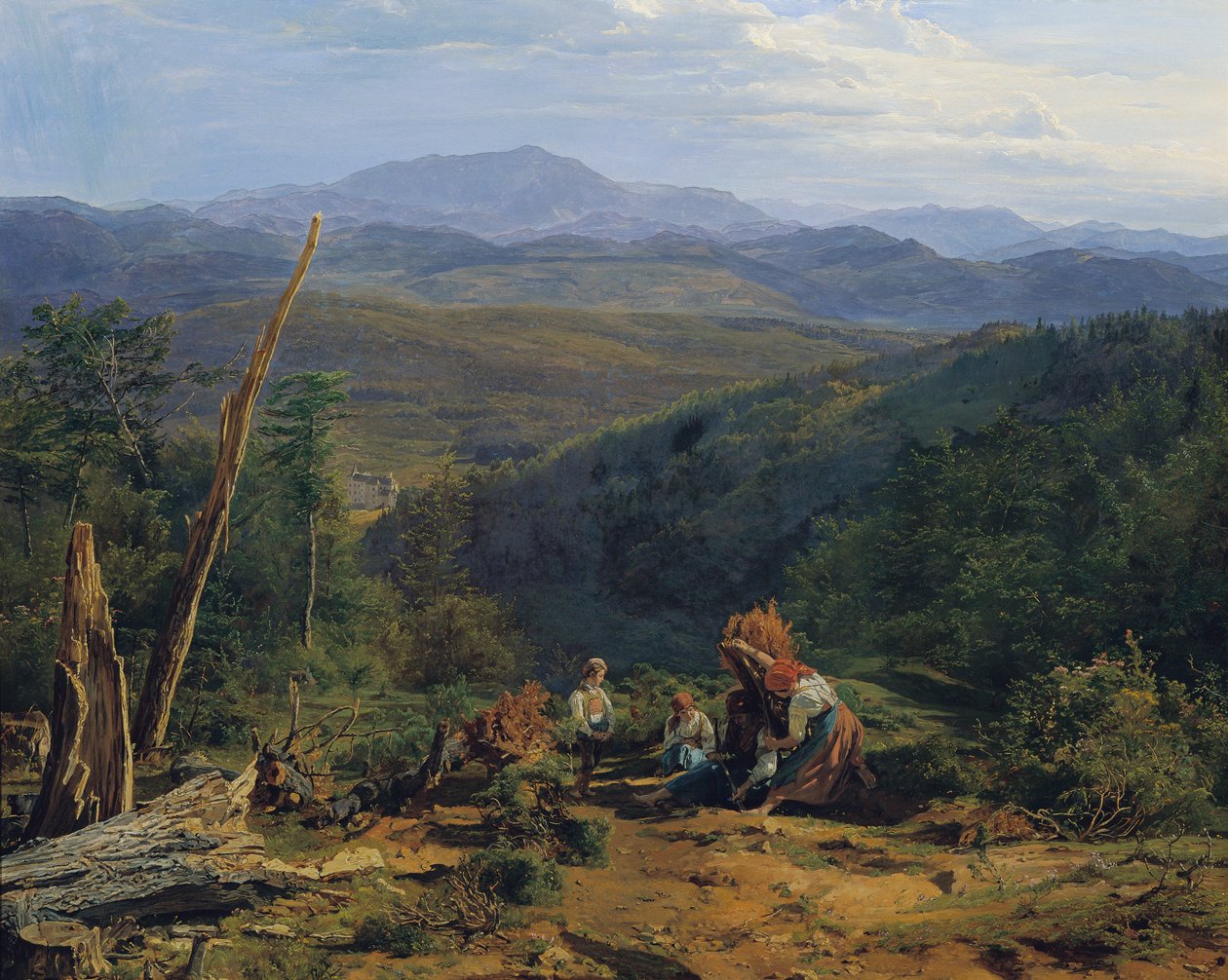 Paesaggio del Wienerwald con il castello di Wildegg da Ferdinand Georg Waldmuller