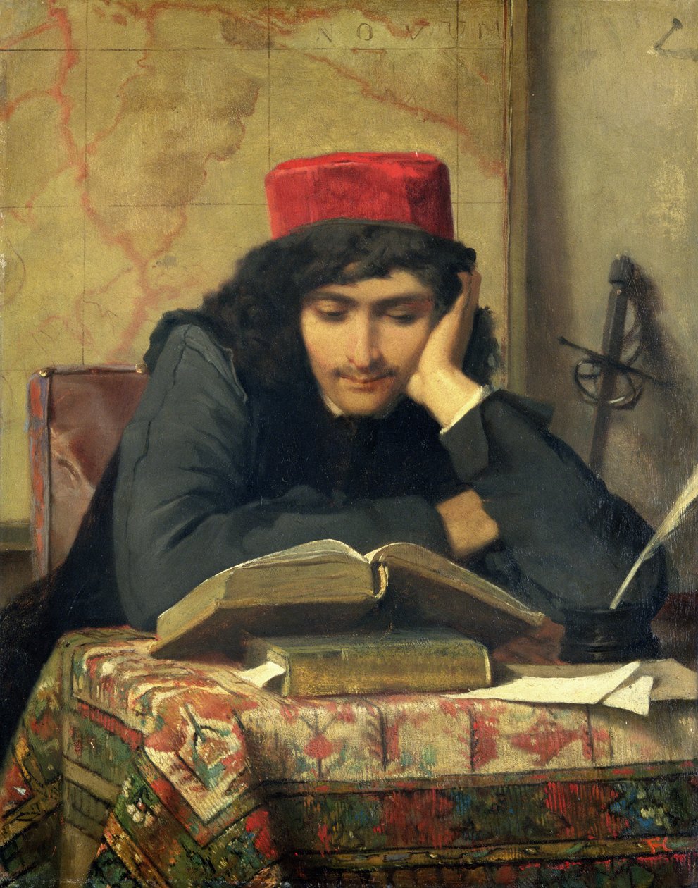 Il lettore, 1856 da Ferdinand Heilbuth