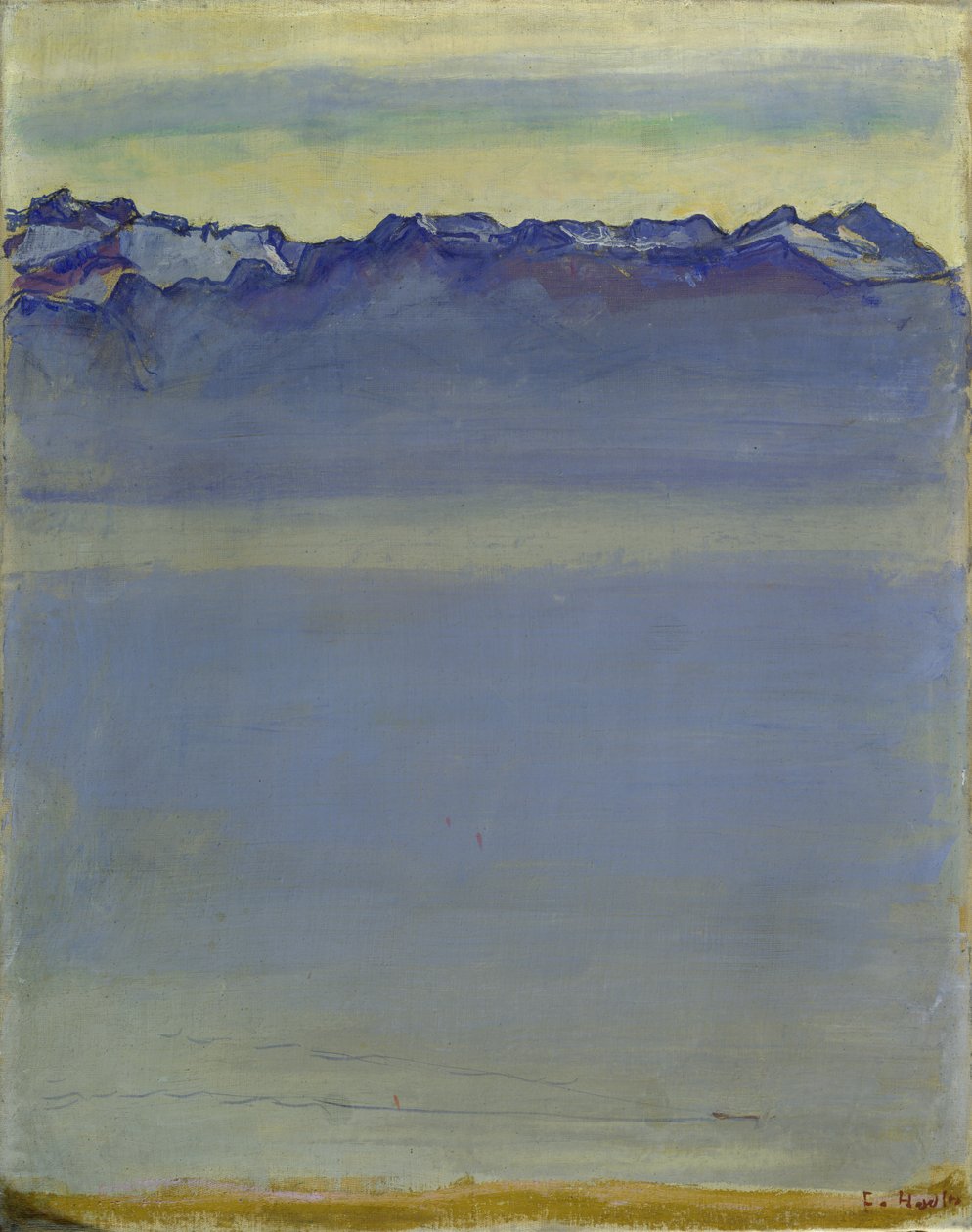 Lago di Ginevra con le Alpi di Savoia da Ferdinand Hodler