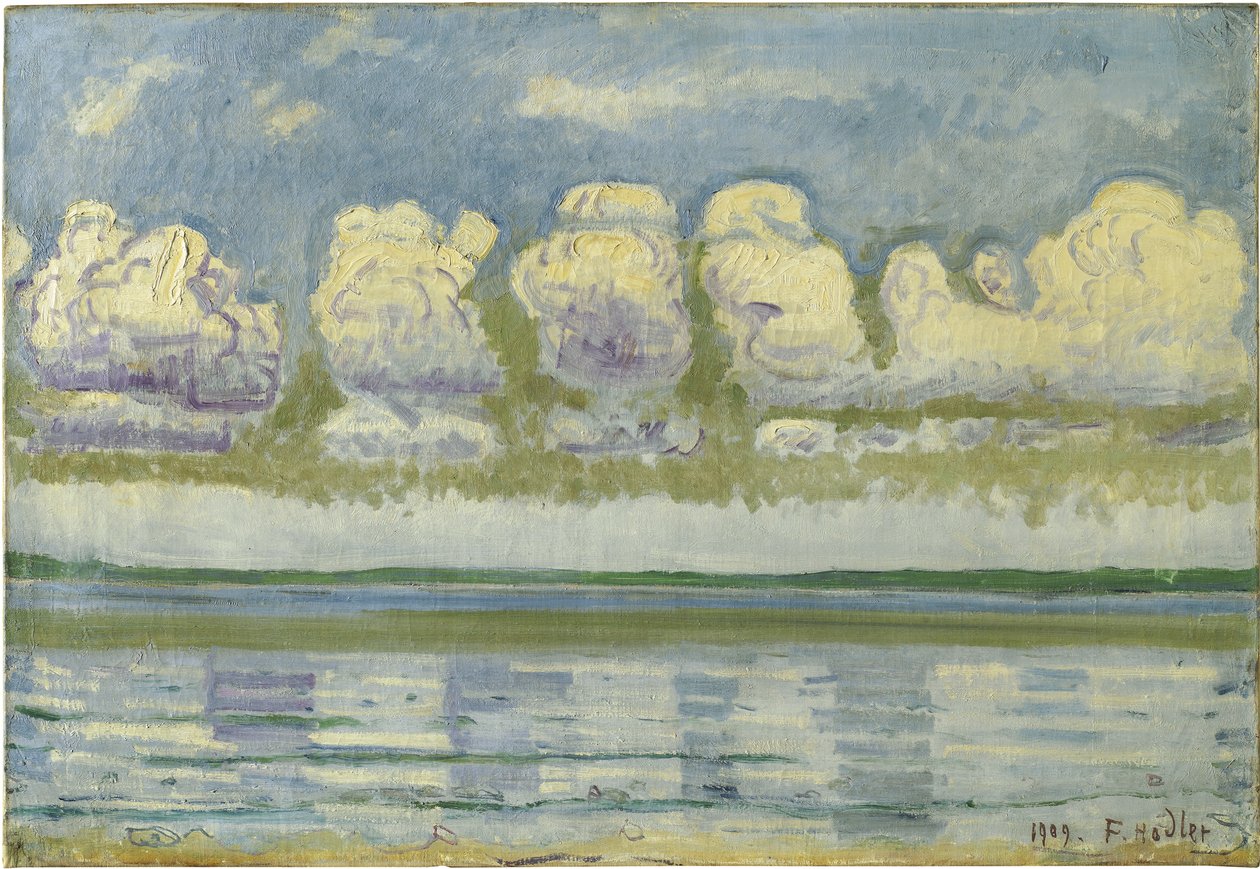 Lago di Ginevra con il Giura svizzero da Ferdinand Hodler