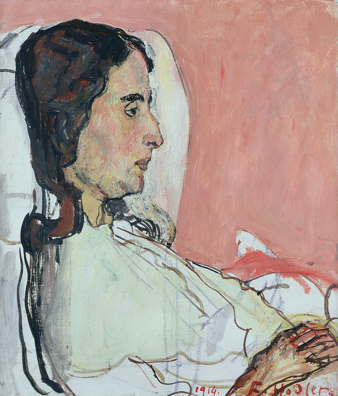 Madame Valentine Gode Darel, malata, 1914 da Ferdinand Hodler