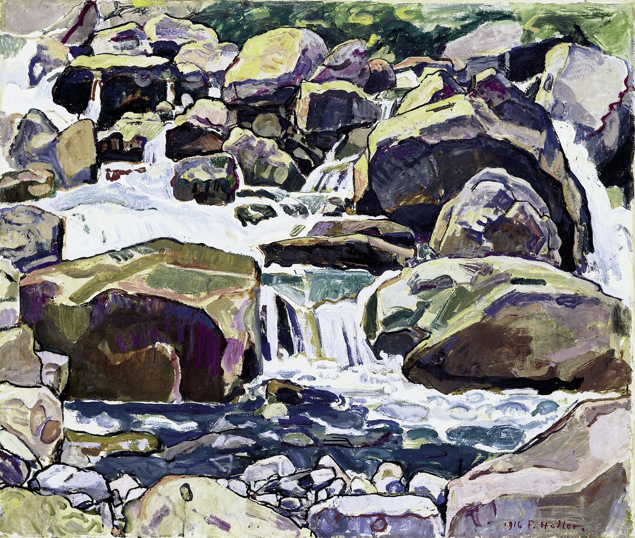 Ruscello di montagna vicino a Champéry da Ferdinand Hodler