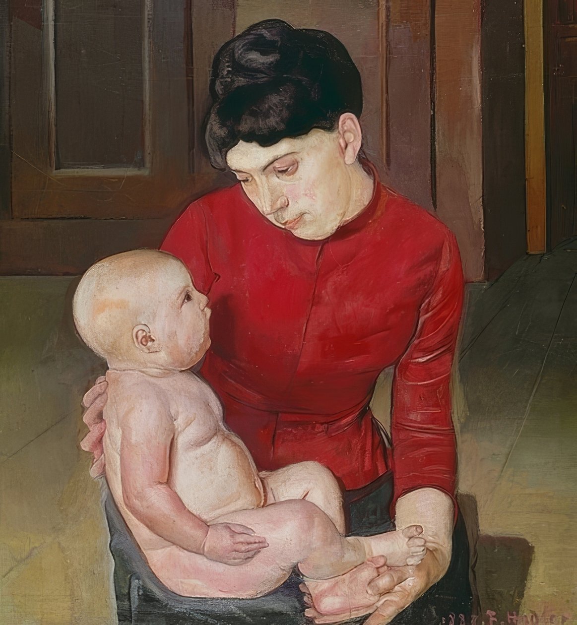 Madre e figlio da Ferdinand Hodler