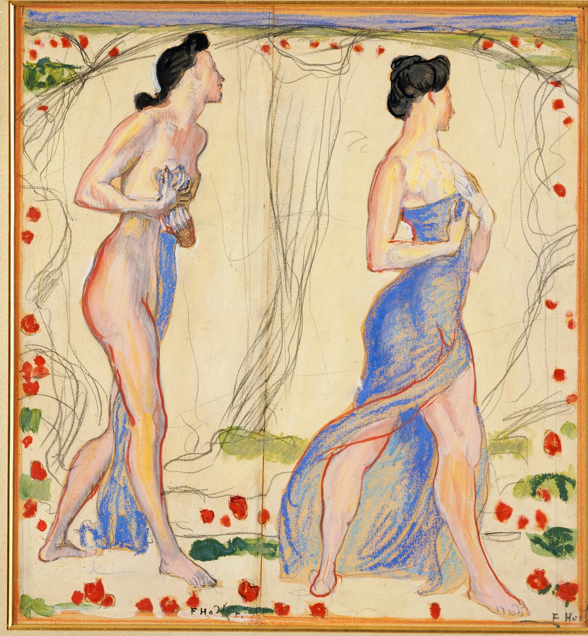 Studio per "Die Cempfindung I", c.1901-02 da Ferdinand Hodler