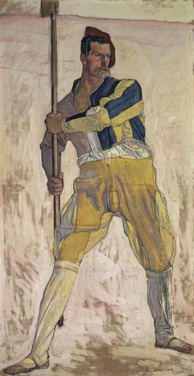 Guerriero con alabarda, c.1898 da Ferdinand Hodler