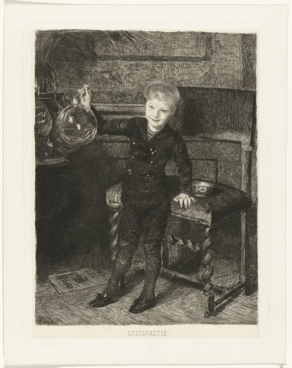 Ragazzo che soffia bolle da Ferdinand Oldewelt