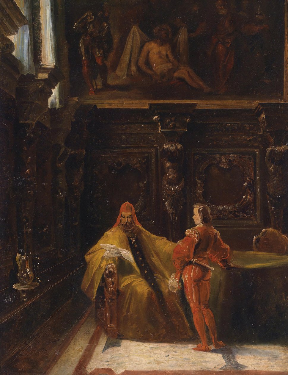 Interno della Scuola di San Rocco, Venezia da Ferdinand Petzl