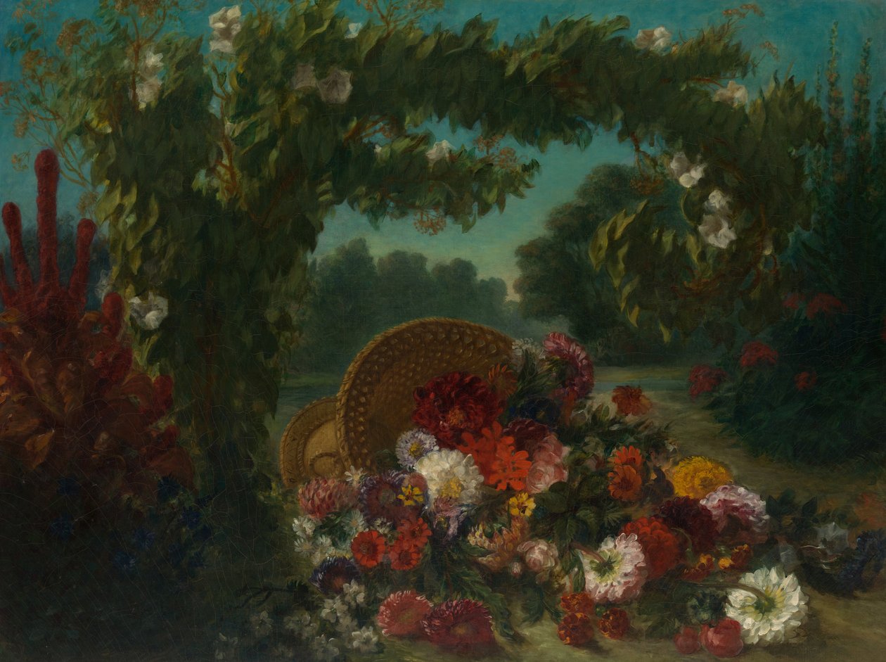 Cesto di Fiori da Ferdinand Victor Eugene Delacroix