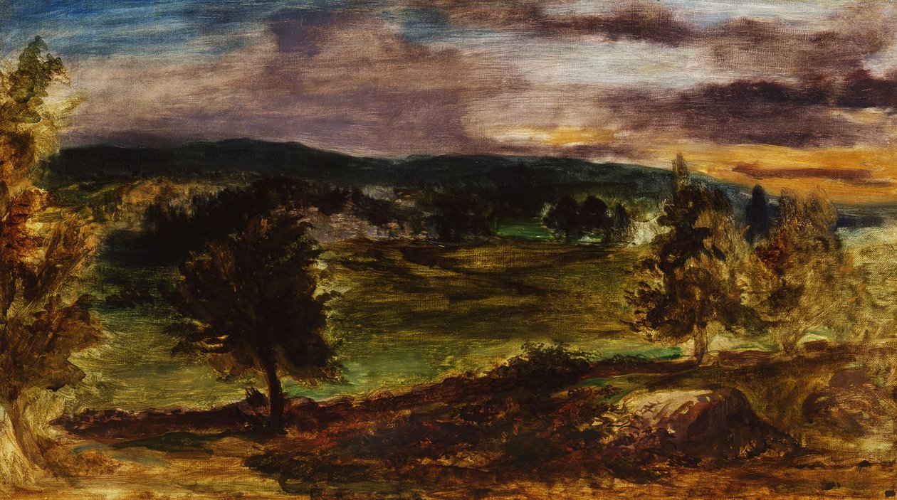 Paesaggio a Champrosay da Ferdinand Victor Eugene Delacroix