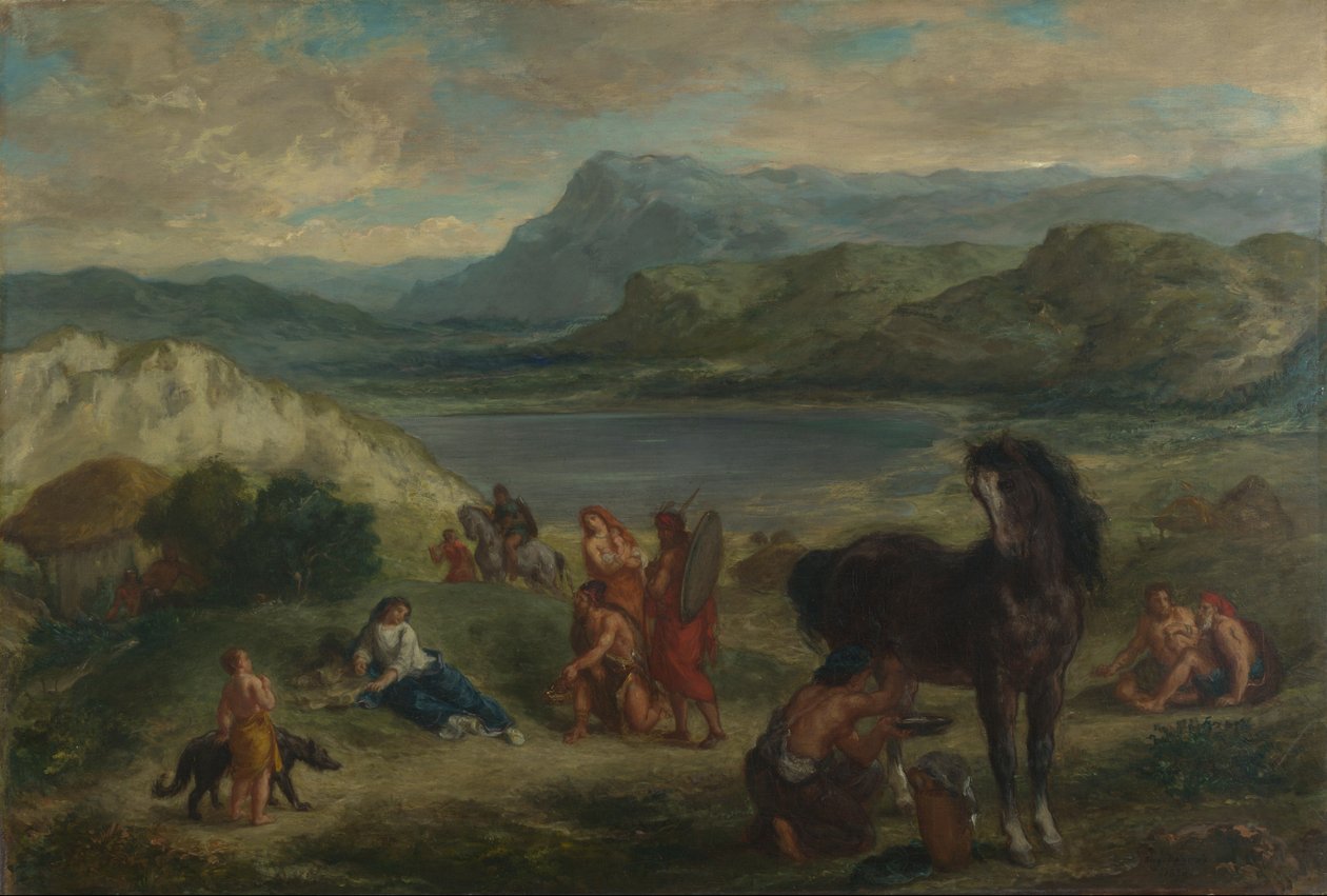 Ovidio tra gli Sciti da Ferdinand Victor Eugene Delacroix