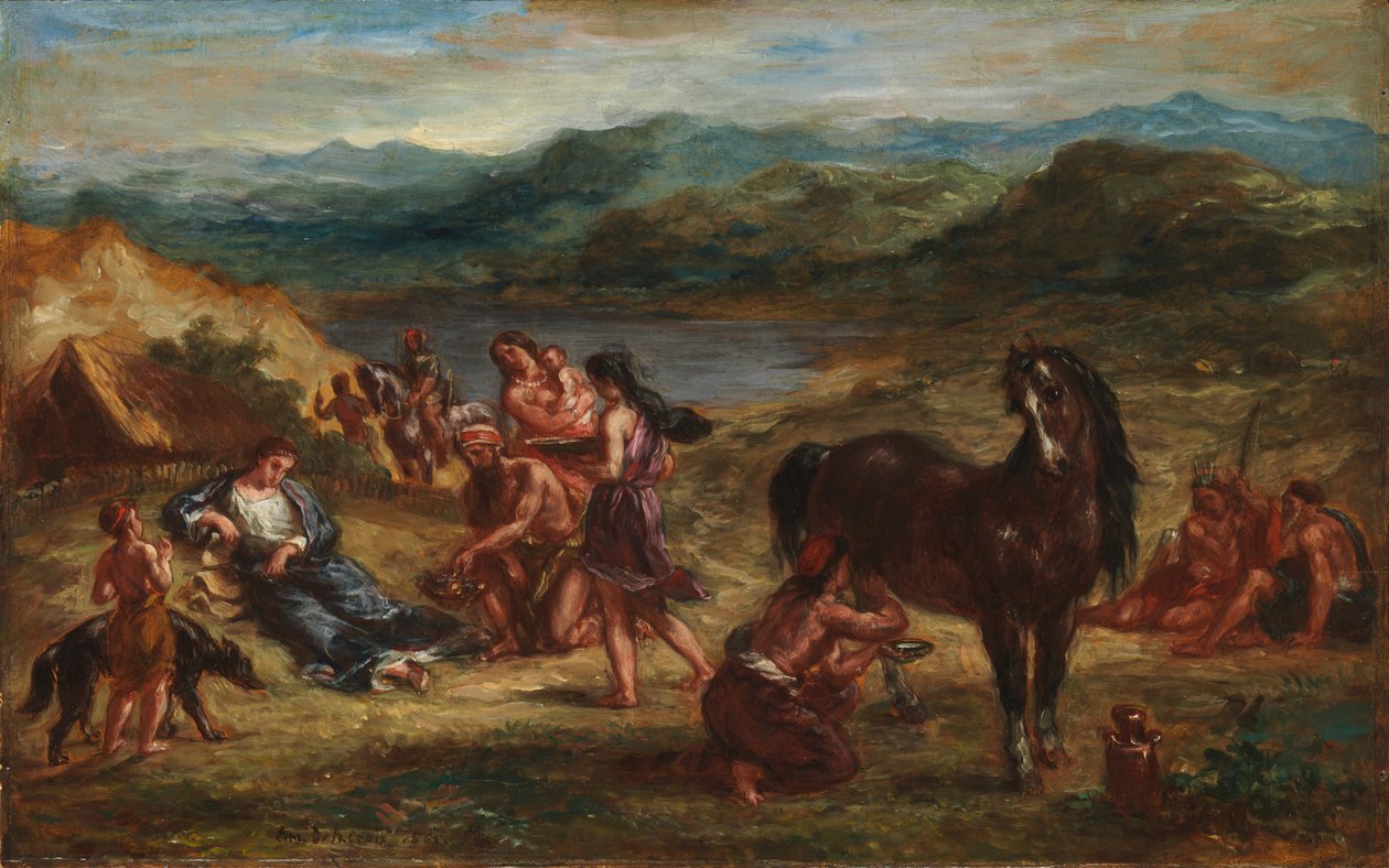 Ovidio tra gli Sciti da Ferdinand Victor Eugene Delacroix