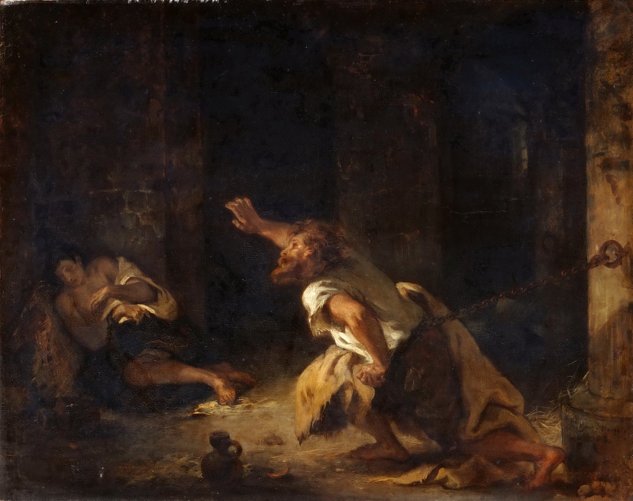 Il prigioniero di Chillon da Ferdinand Victor Eugene Delacroix