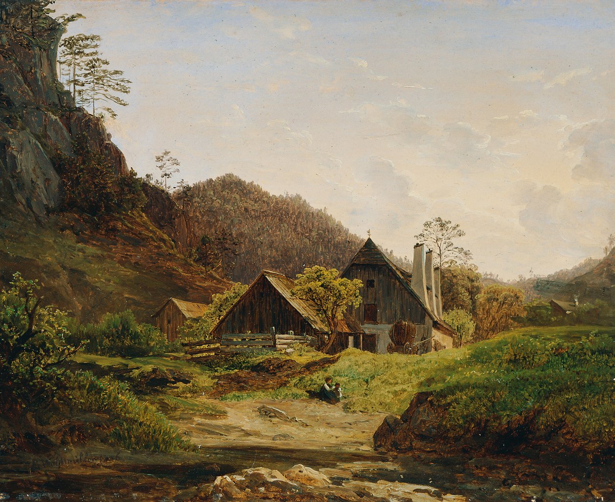 Paesaggio con fucina da Ferdinand Waldmüller