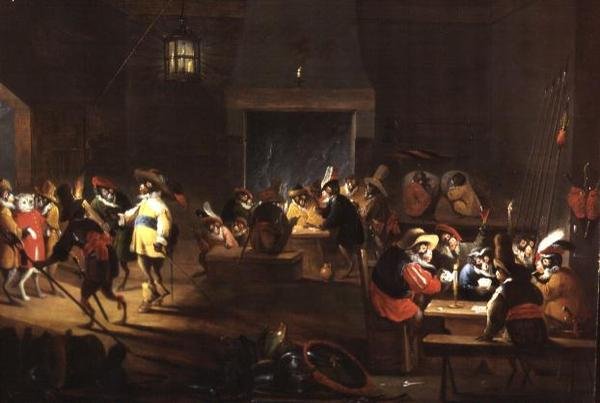 Scimmie in una Taverna da Ferdinand van Kessel