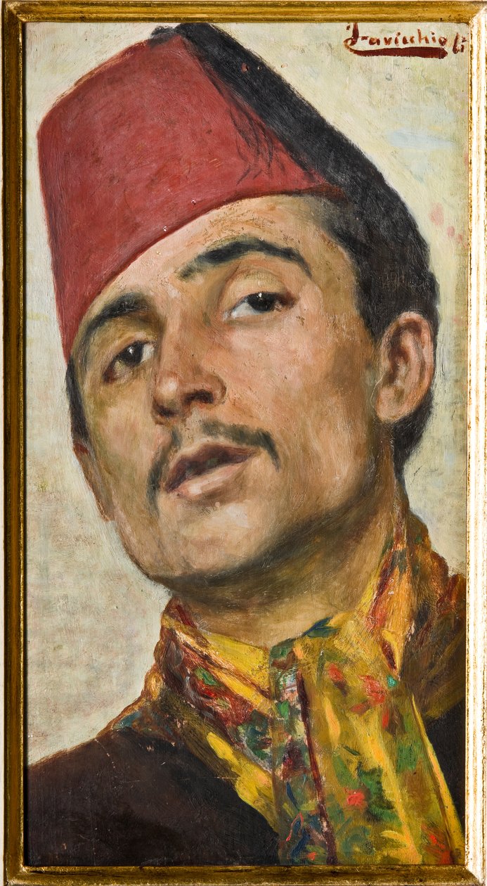 Uomo con fez da Ferdinando Cavicchioli