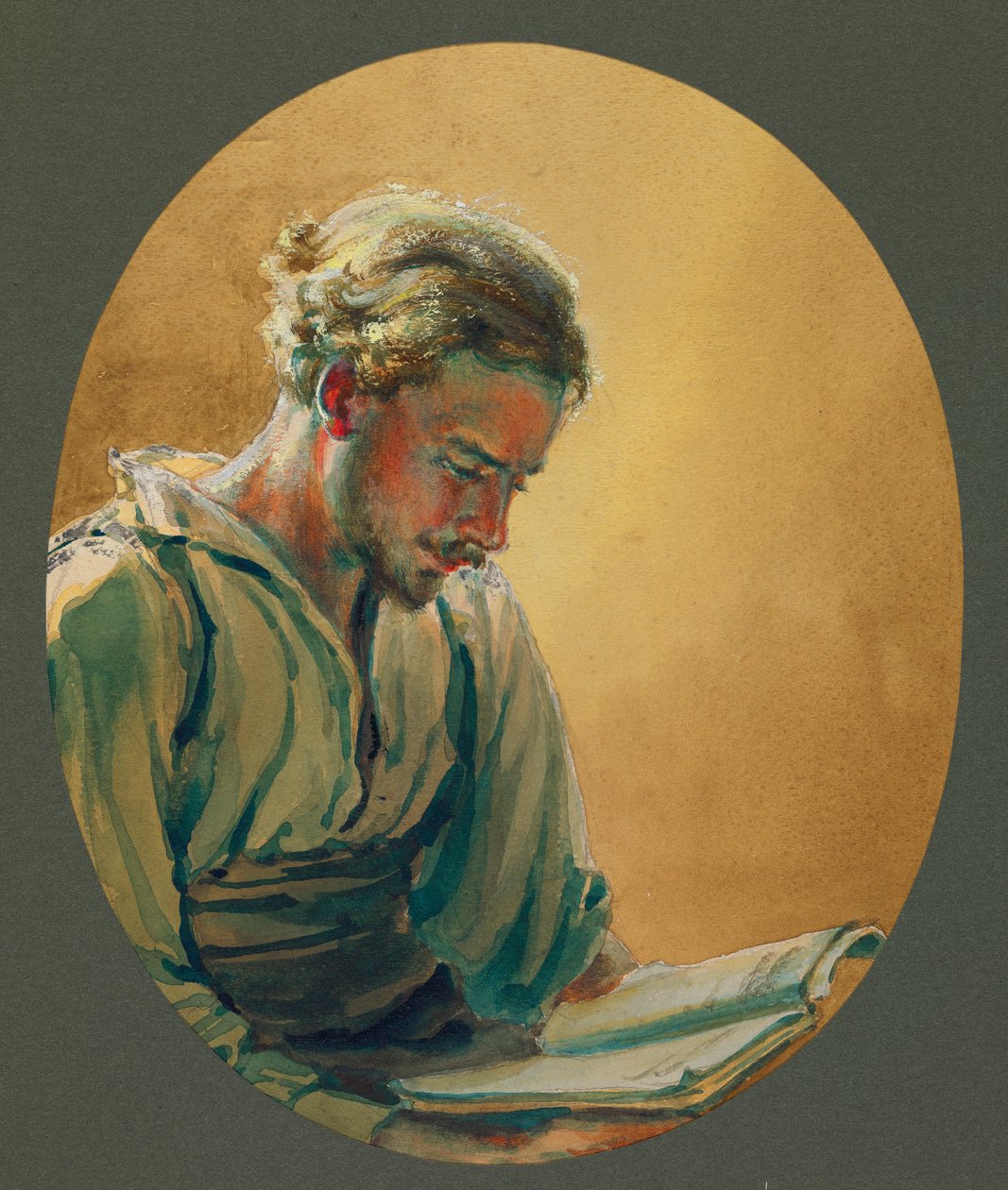 Un giovane che legge a Gustrow da Fernand Barbier