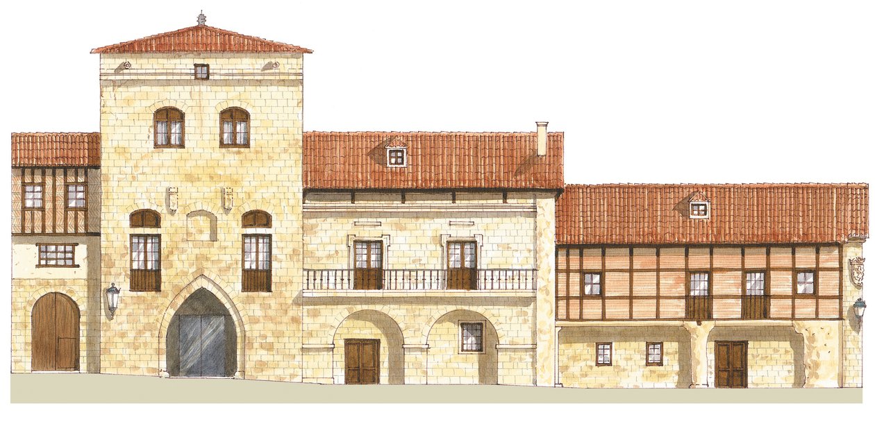 Case tradizionali. Santillana del Mar, Cantabria, Spagna da Fernando Aznar Cenamor