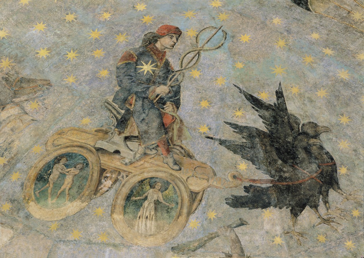 Il carro di Mercurio, dettaglio dalla volta del 