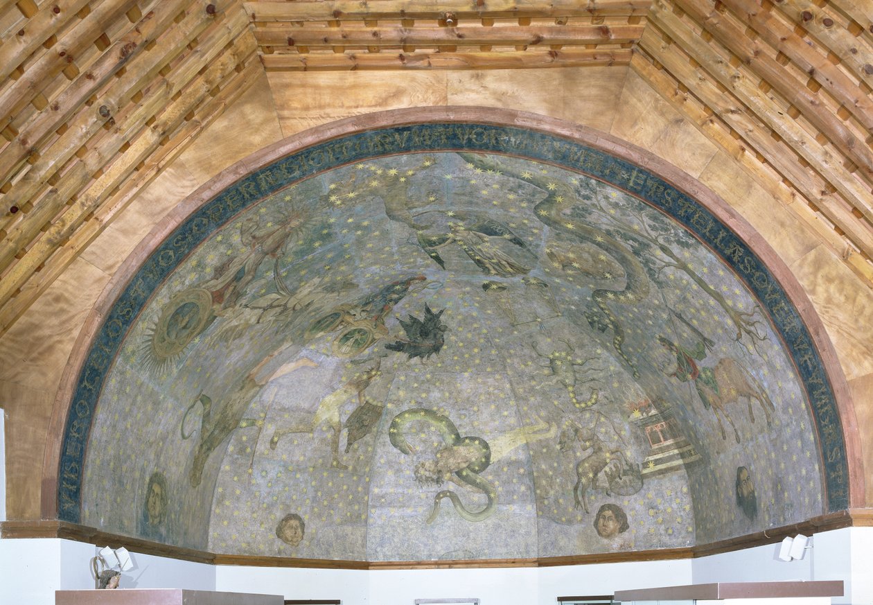 Vista della volta che raffigura il 