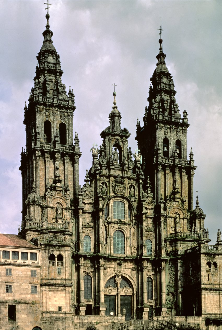 Vista della Facciata Ovest (Fachada del Obradoiro) 1738-50 da Fernando de Casas Novoa