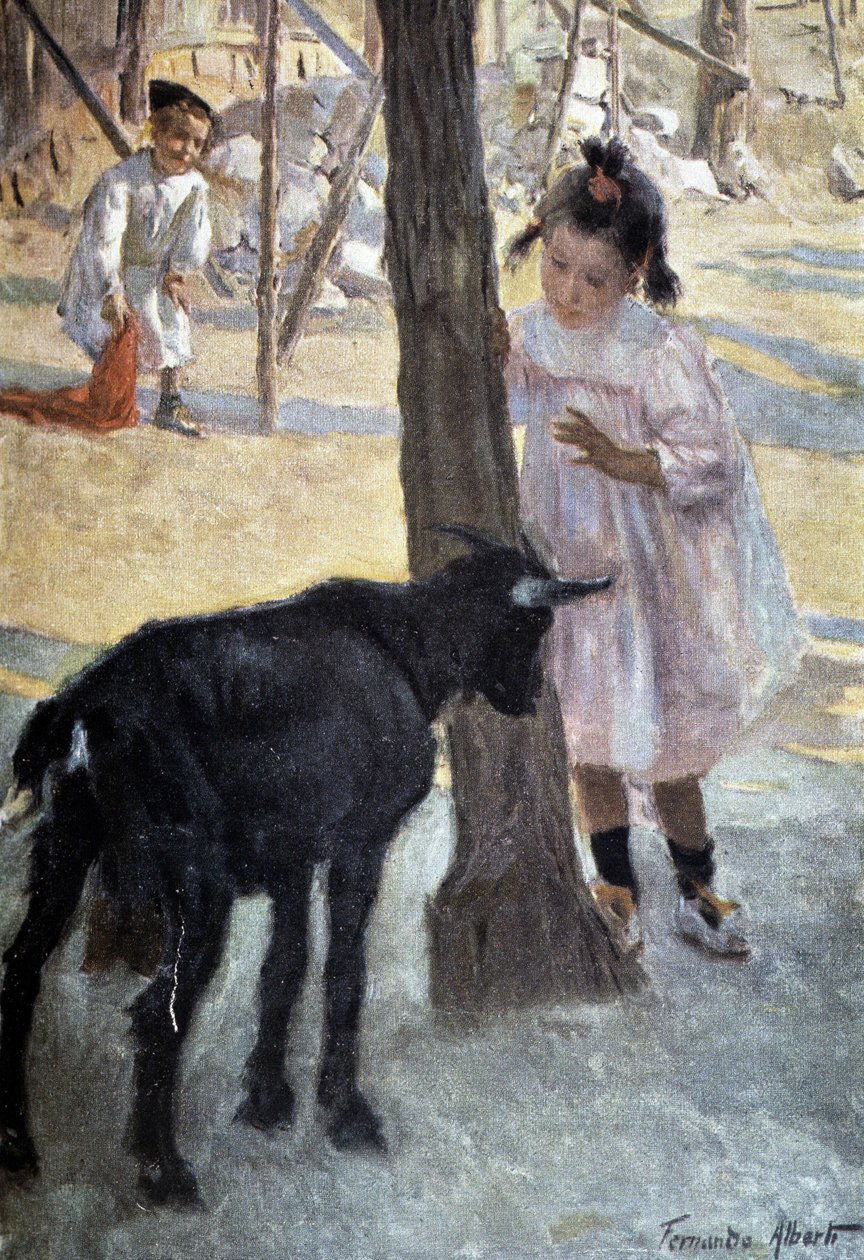 Ragazza e capra da Fernando Alberto