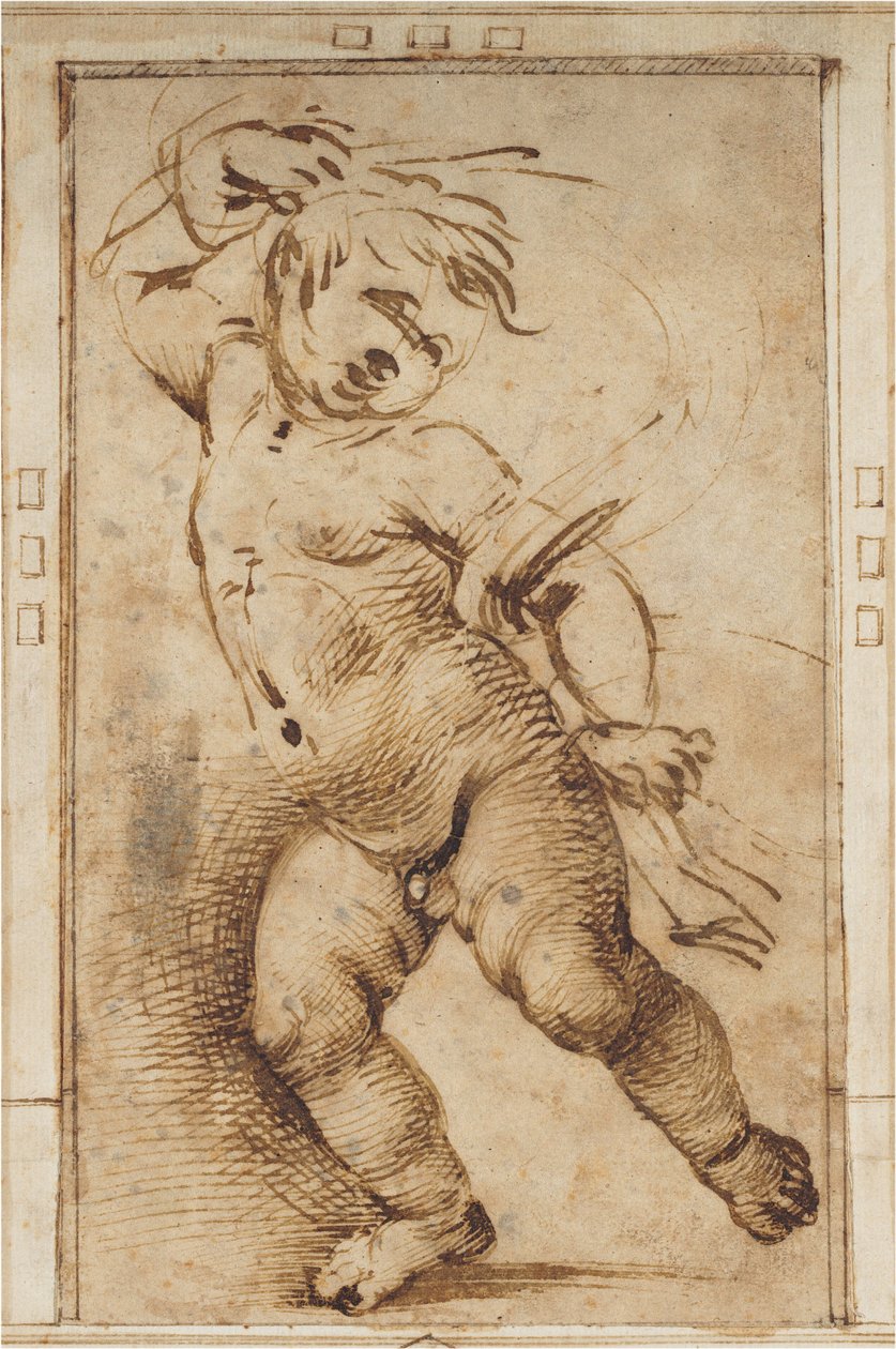 Putto danzante con drappo da Filippino Lippi