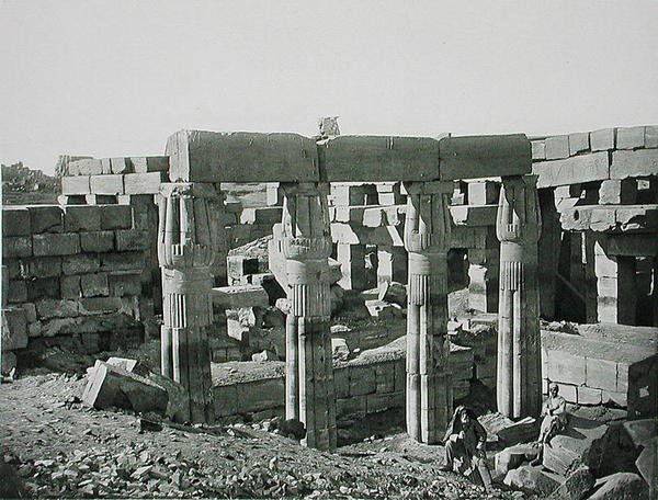 Rovine a Karnak, Tebe, pubblicato c.1900 da Fils Goupil