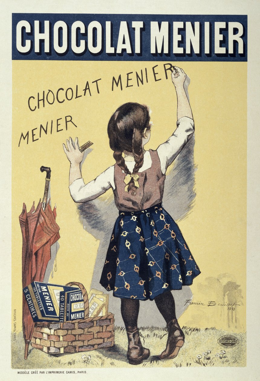 Poster pubblicitario del Chocolat Menier da Firmin Bouisset