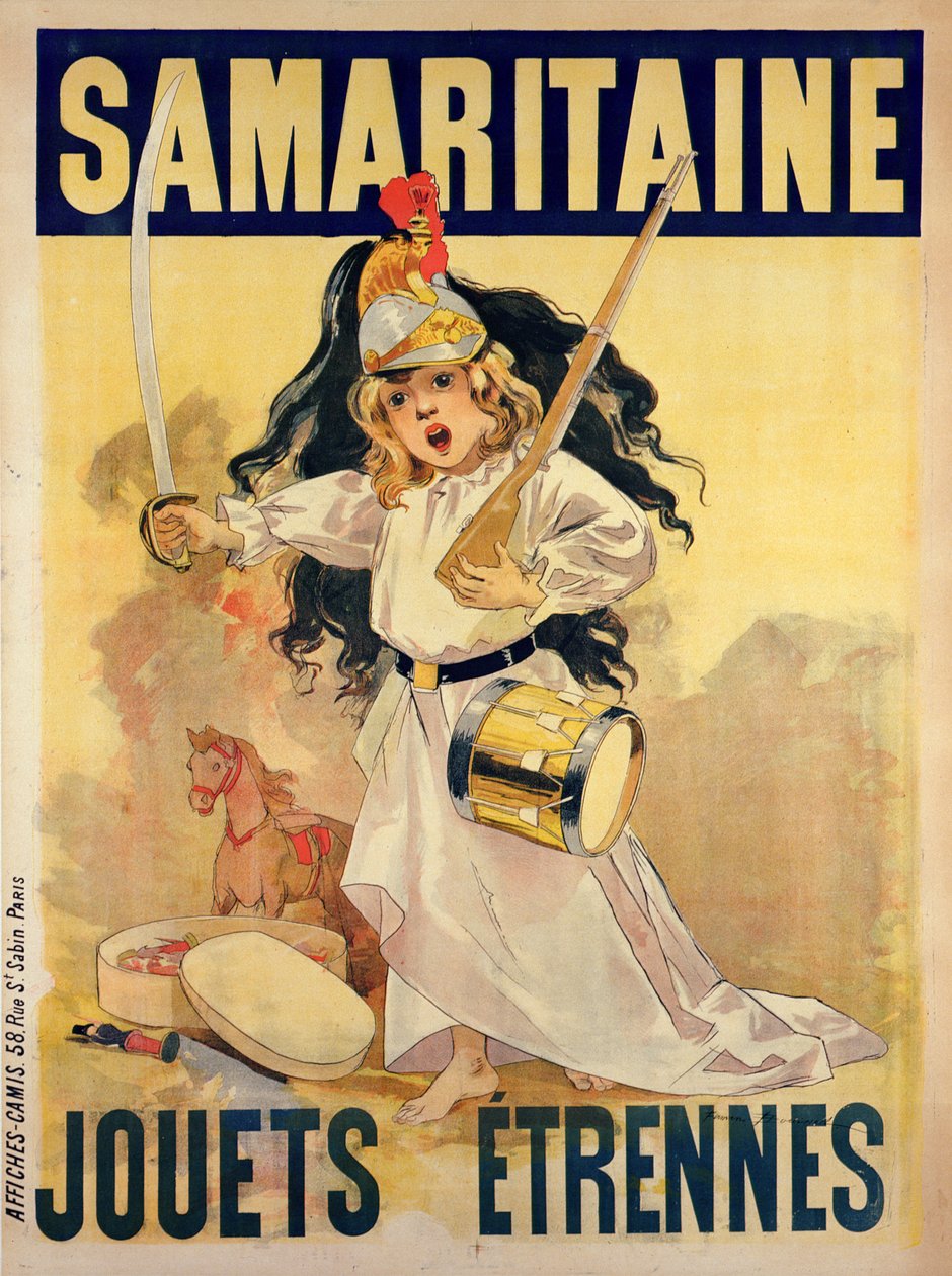 Poster pubblicitario per giocattoli in vendita a 