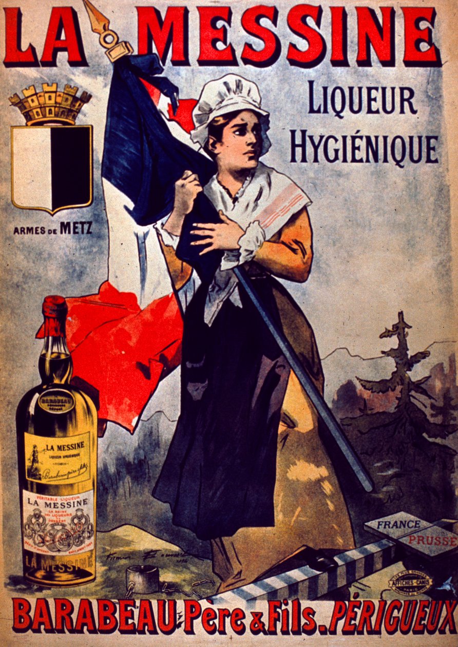 Pubblicità della Messine Liqueur Hygienique da Firmin Bouisset
