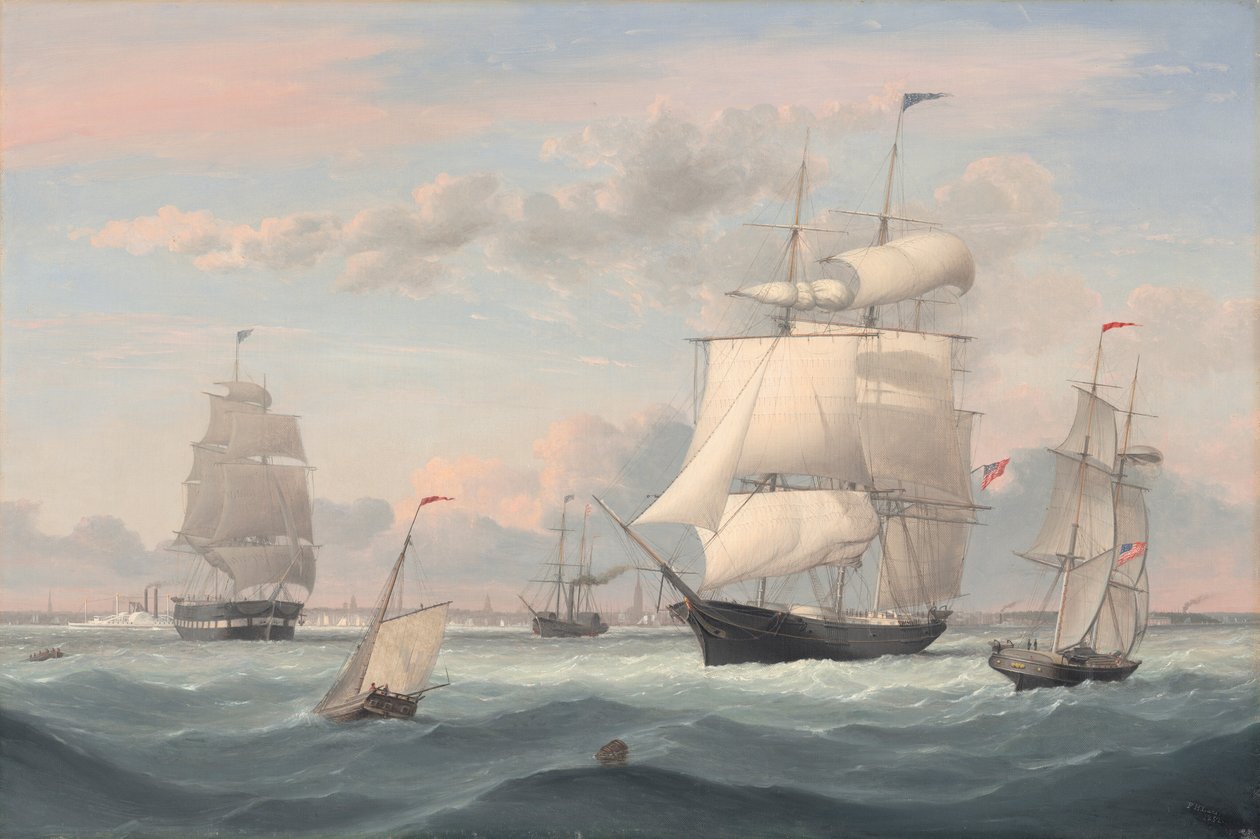 Porto di New York da Fitz Henry Lane