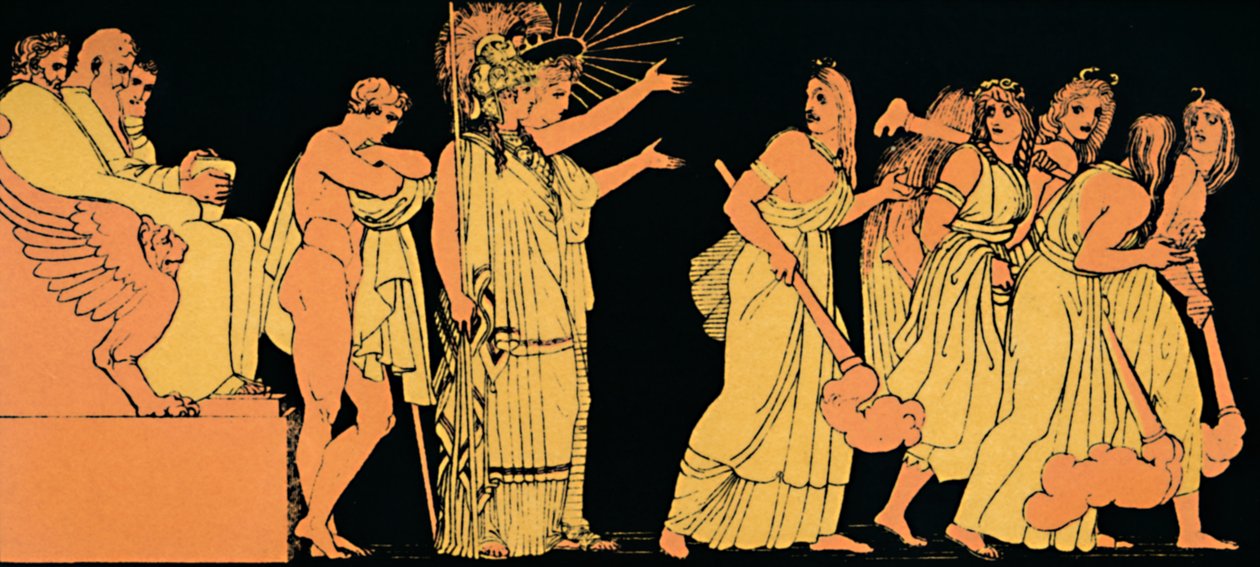 Le Furie che si allontanano, 1880 da Flaxman