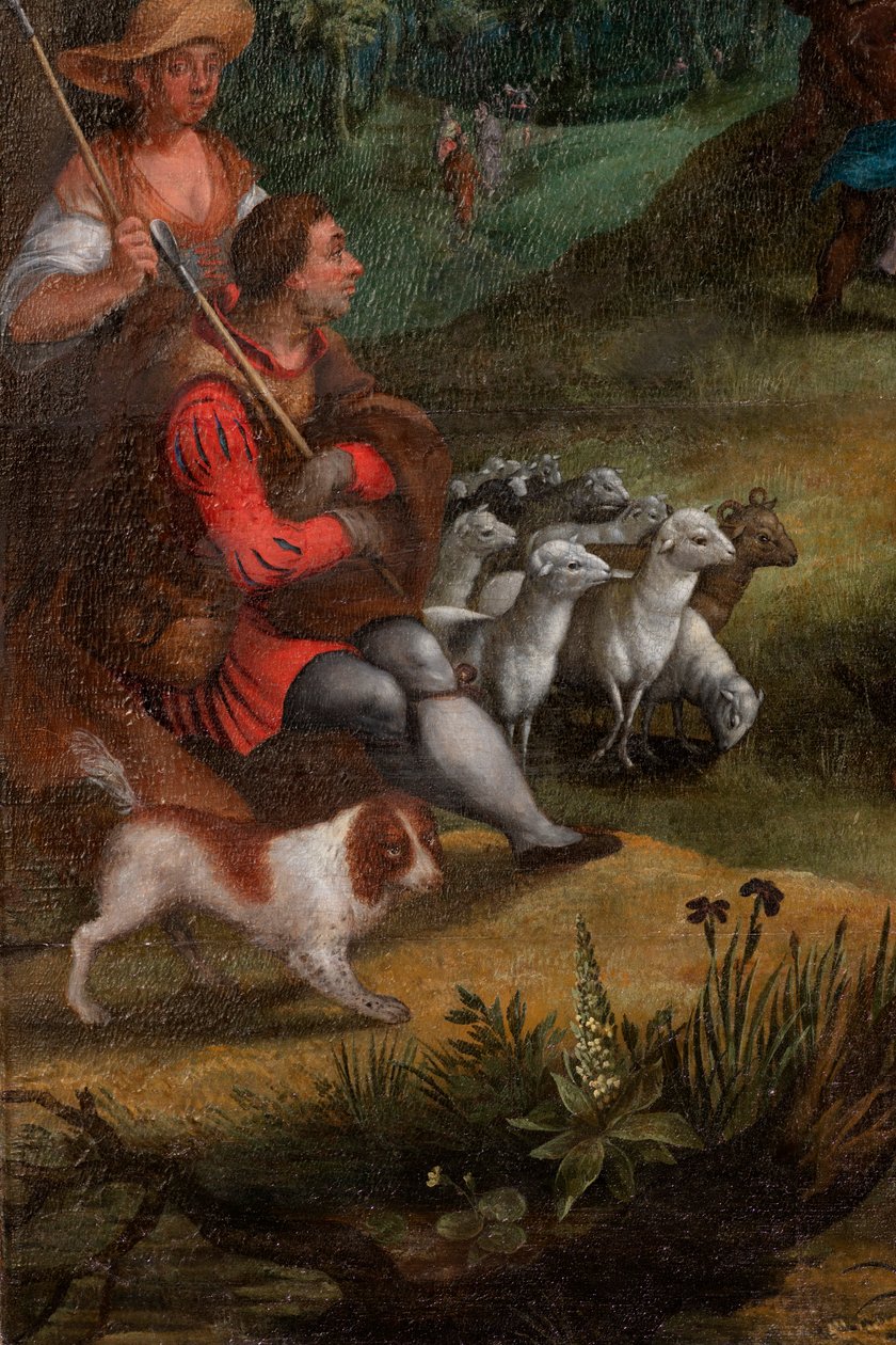 Predicazione di Giovanni nel deserto da Flemish School