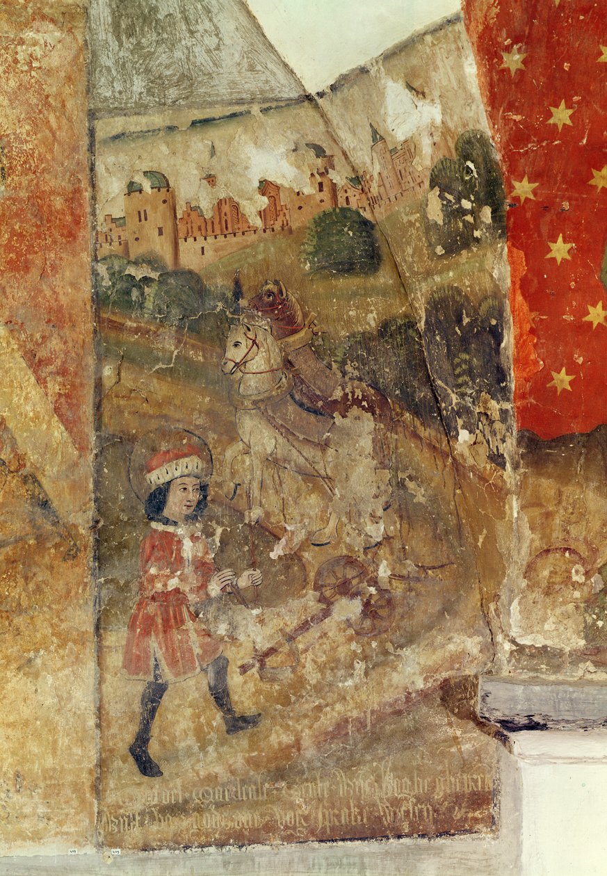 San Guido, affresco dalla cripta, c.1480-1540 da Flemish School