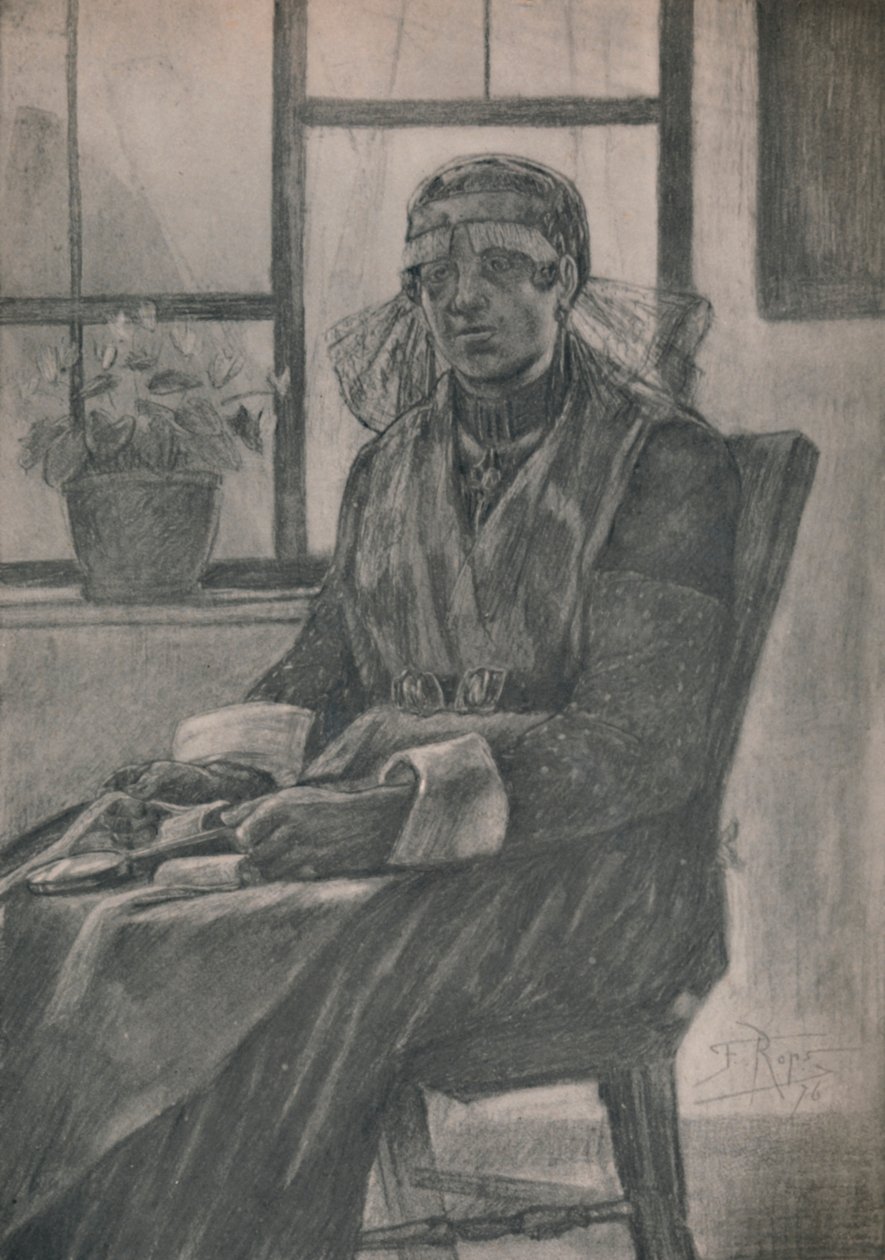 La Merlettaia, 1946 da Félicien Rops