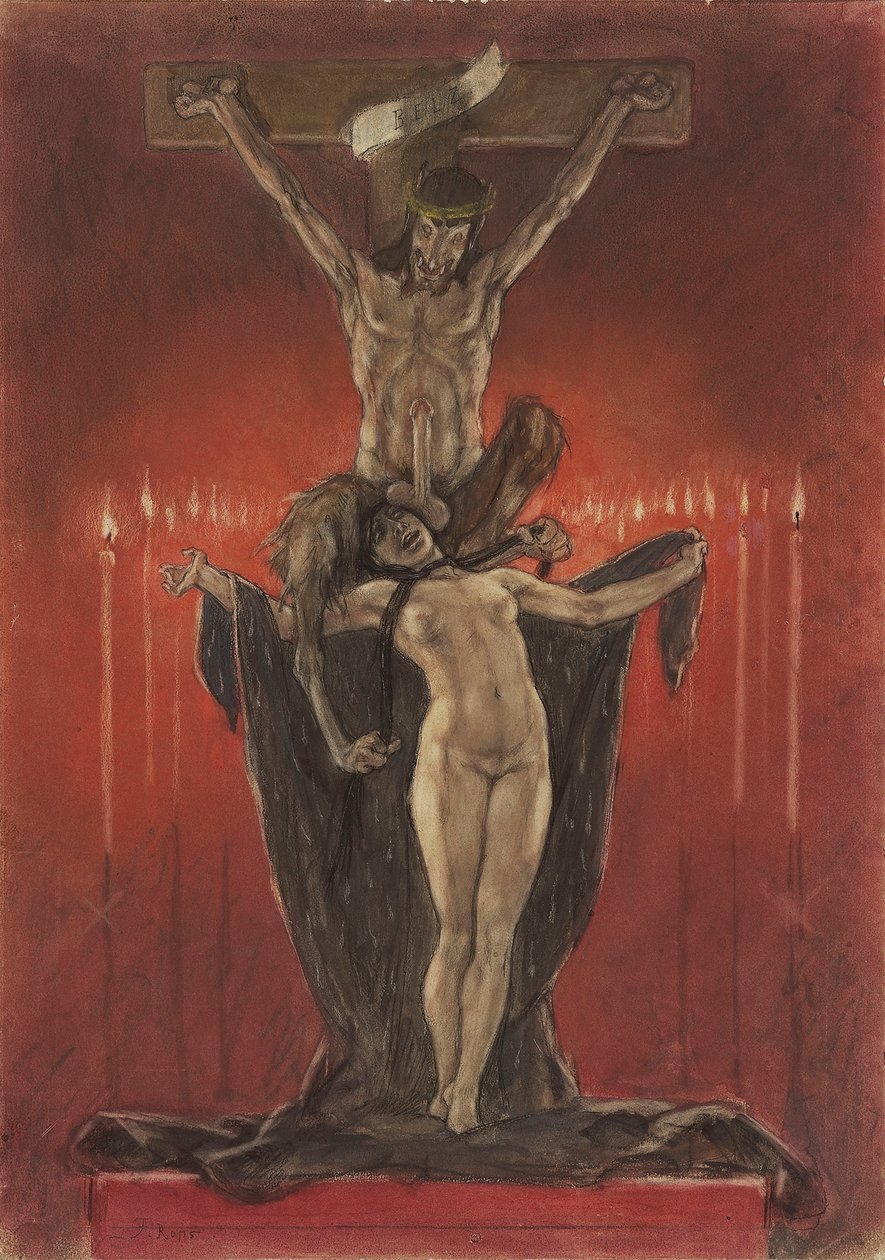 Il Calvario dei Satanisti da Félicien Rops