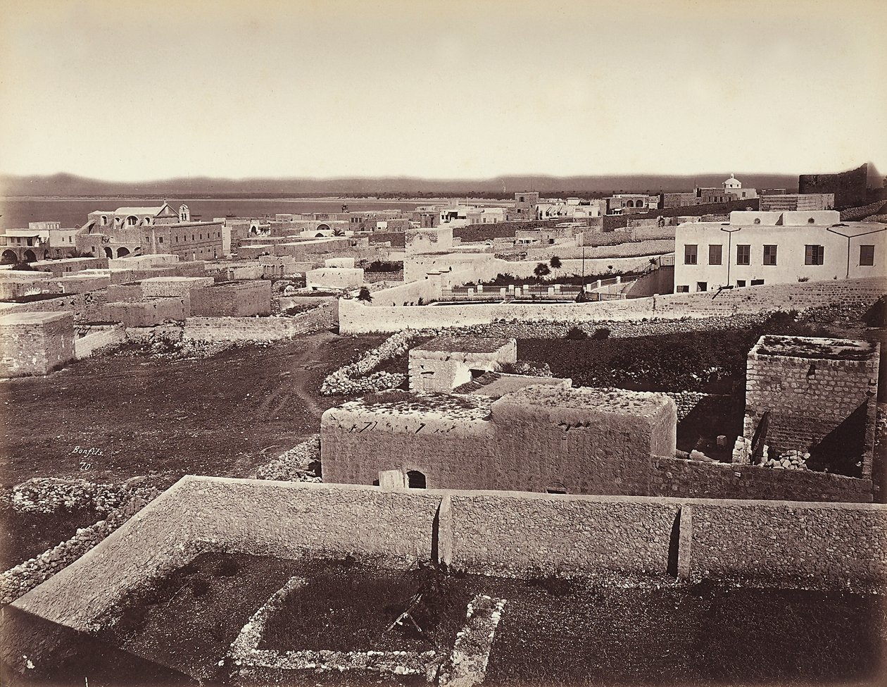 Veduta della città di Haifa, Israele da Félix Bonfils