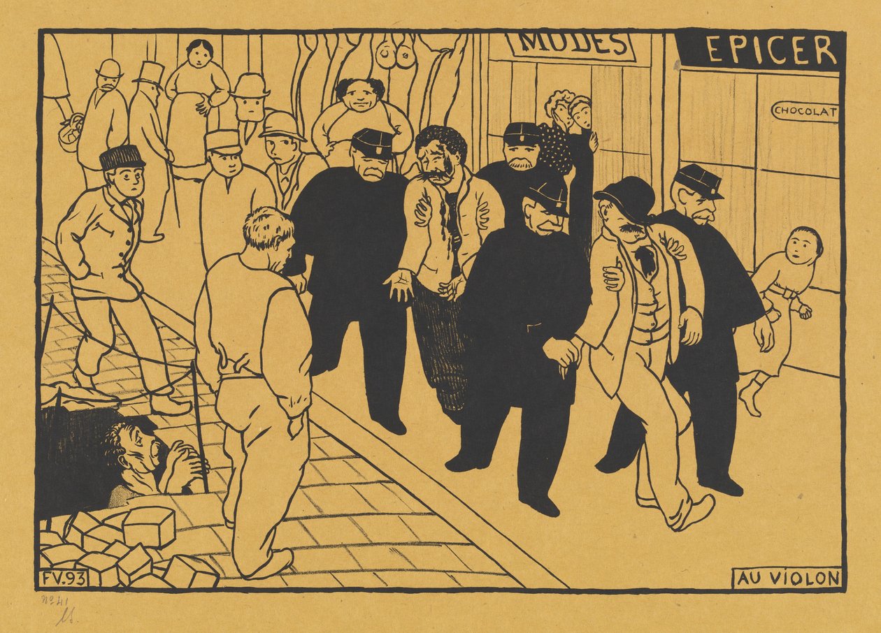 Au Violon Off to the Jug, 1893 da Félix Vallotton