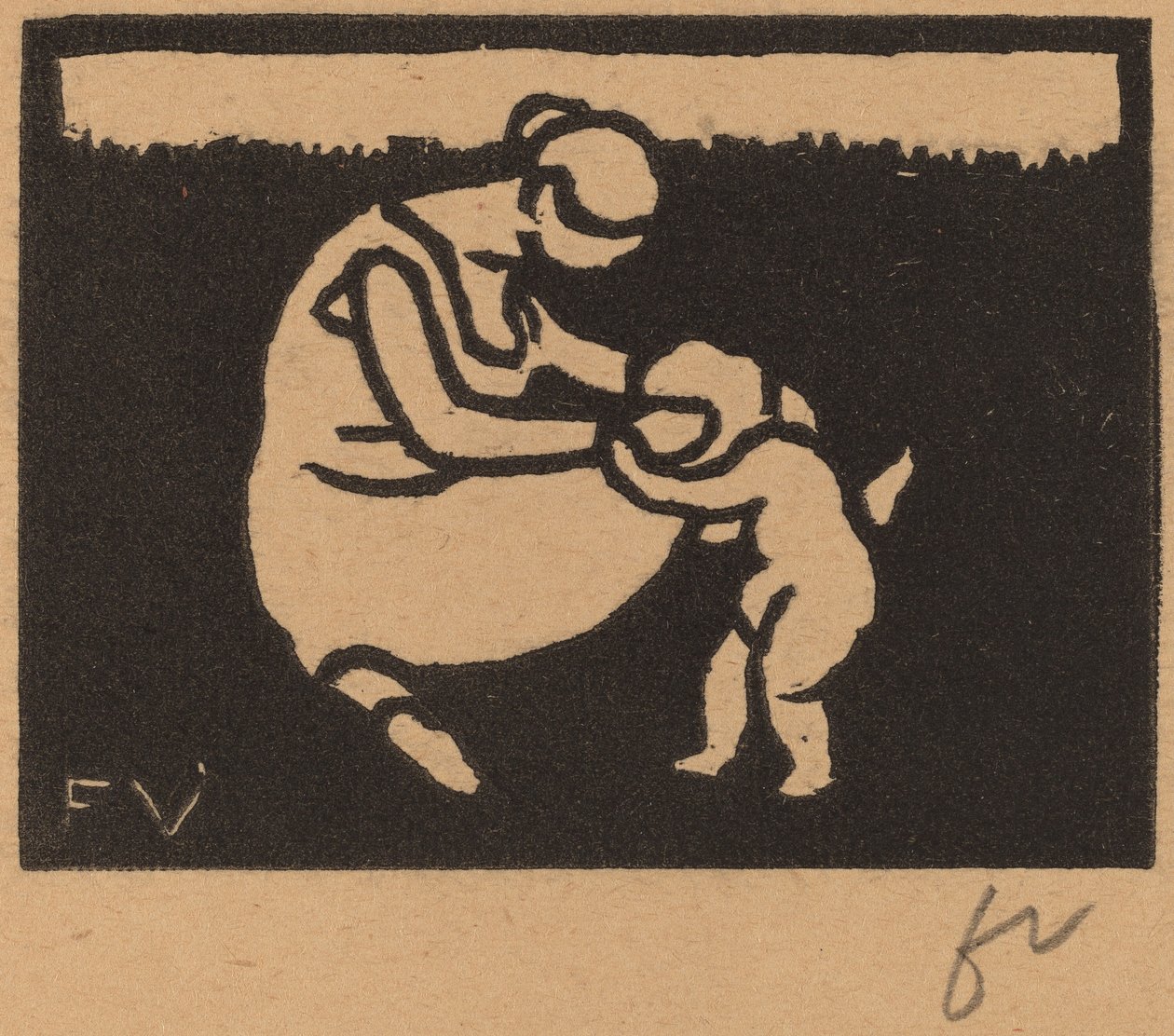 Bagnante e bambino, 1893 da Félix Vallotton